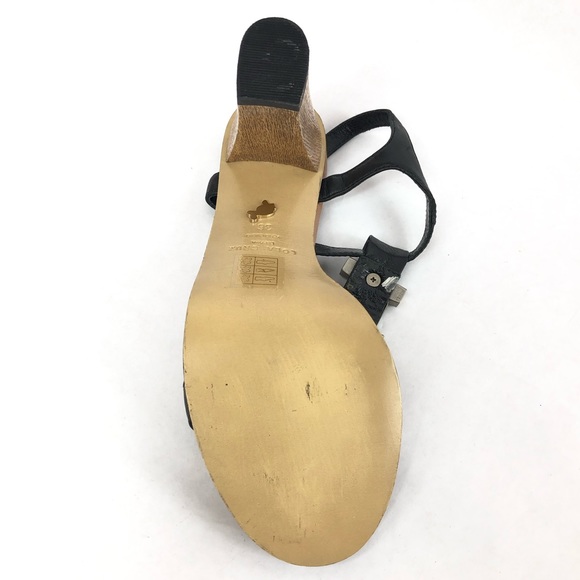 Lola Cruz Women’s Black Chunky Sandals Size 6 - Picture 13 of 15